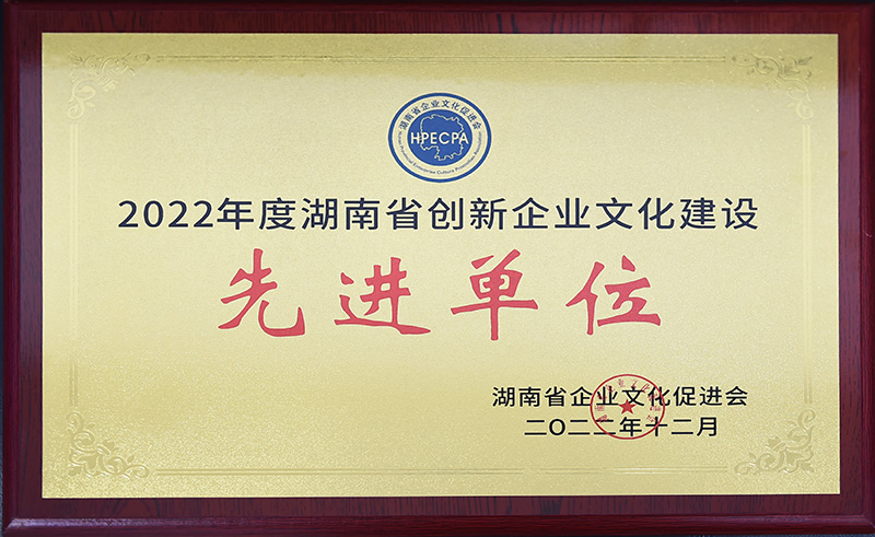 湖南省创新企业文化建设先进单位