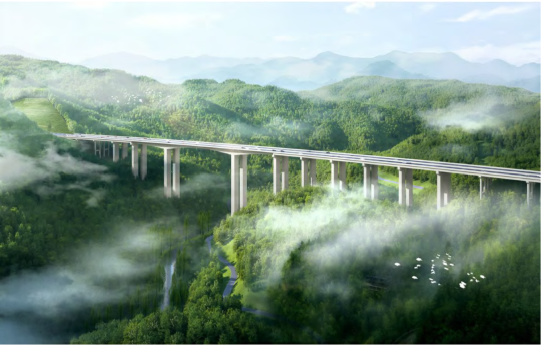 2洞口至天柱(湘黔界)高速公路地盘特大桥效果图.png