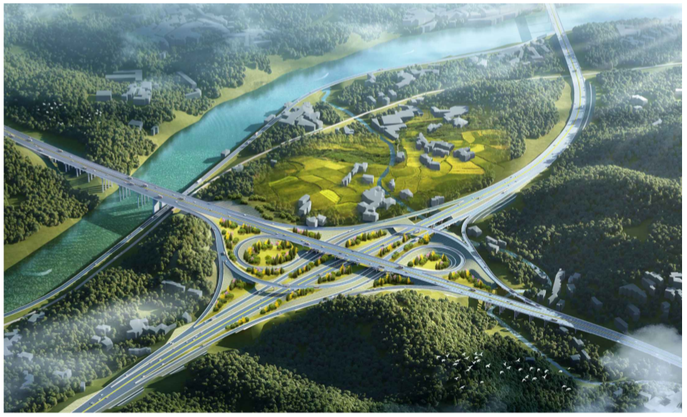 3铜仁至天柱高速公路新桥枢纽互通效果图.png
